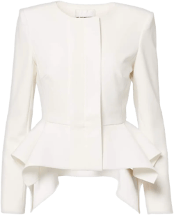 Roland Mouret Women's White Crepe Jacket