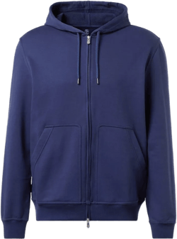 Brunello Cucinelli Men's Blue Cotton-Blend Hoodie