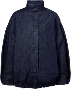 Dries Van Noten Women's Blue Oversized Denim Jacket