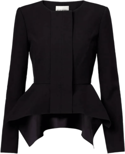 Roland Mouret Women's Black Peplum Crepe Jacket