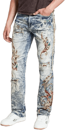 Smoke Rise Men's Blue Straight Stretch Jean