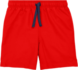 Primary Kids Swim Trunk in Tomato Size  12