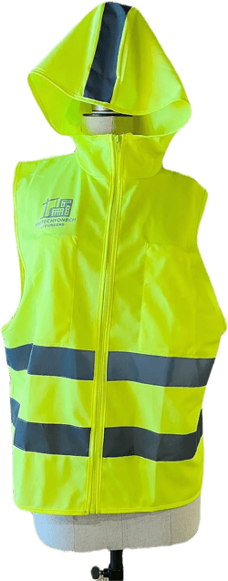 Safety vest with hoodie 12-15 Yellow
