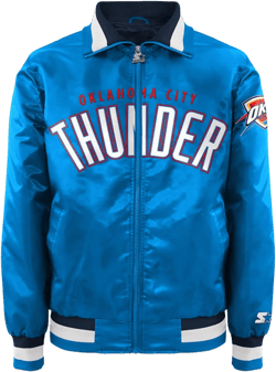 STARTER Mens Varsity Jacket, Blue, X-Large (Regular)