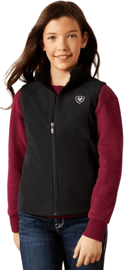 Ariat Girl's Black & Southwest Softshell Vest Large Black/Southwest Minimal Print