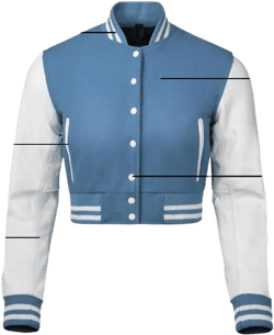 Handmade Cropped Varsity Jacket for Women–Timeless Style with Premium Materials! Melton Wool Body Cowhide Leather Sleeves All colours option