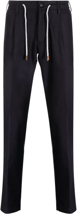 drawstring slim-cut trousers
