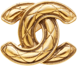 1970s CC quilted brooch