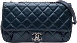 2016-2017 Medium Quilted Glazed Calfskin Coco Pleats Flap crossbody bag