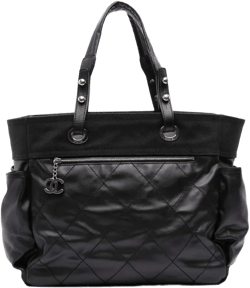 2006-2008 Paris Biarritz Large Quilted Coated Canvas tote bag