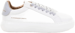 platform-sole leather sneakers