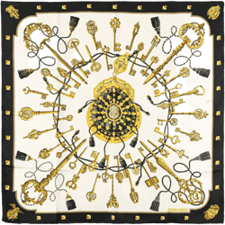 20th Century Les Cles Silk Scarf scarves