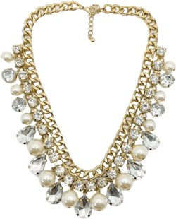 2000s crystal-embellished necklace
