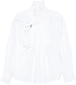 ruffled pleated shirt