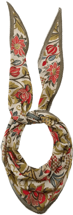 FLORAL PRINT LACE BANDANA