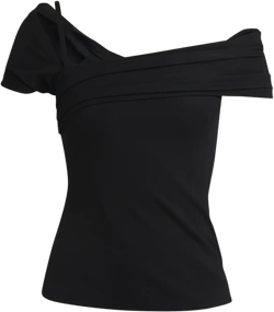 Off-the-Shoulder Stretch Blouse