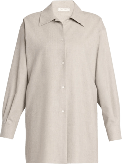 Komako Button Down Wool Cashmere Blouse