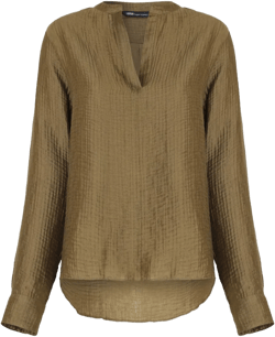 textured V-neck blouse