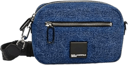 denim zip-fastening mini bag