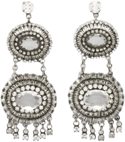 crystal-embellished chandelier earrings