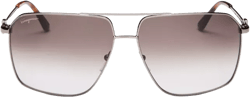 Salvatore Ferragamo  Brow Bar Aviator Sunglasses, 62mm