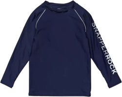 Snapper Rock Boys' Navy Sustainable Long Sleeve Rash Top - Little Kid, Big Kid