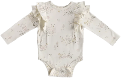 Pehr Unisex Flower Patch Flutter One Piece Bodysuit - Baby