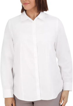 Foxcroft Plus Dianna Long Sleeve Shirt