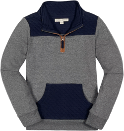 Hope & Henry Boys' Organic Long Sleeve French Terry Half-Zip Pullover - Big Kid