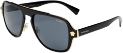 Versace Flat Top Aviator Sunglasses, 56mm