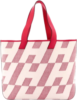 Pre-Owned HERMÈS 40 Cabas H en Biais Tote Canvas with Leather