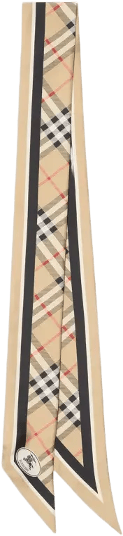 Burberry Skinny Check Silk Scarf