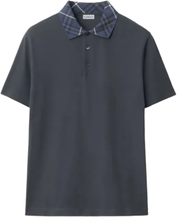 Burberry Slim Fit Check Collar Polo