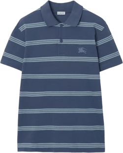 Burberry Striped Cotton Piqué Polo Shirt