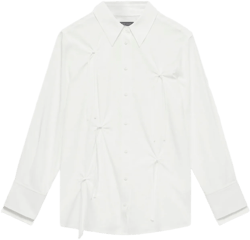 White Knot Detail Shirt