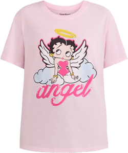 Betty Boop Women's Graphic Tee with Short Sleeves, Sizes XXS-XXL