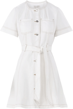 Free Assembly Women’s Cotton Utility Mini Dress with Short Sleeves, Sizes XS-4X