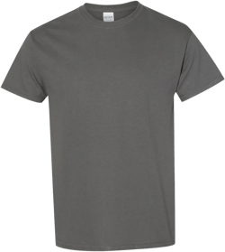 Gildan Short Sleeve T-Shirt for Men, Heavy Cotton Crewneck Classic Shirt, Charcoal Tee, 3XL