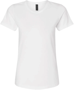 Gildan Women's Softstyle Crew Neck T-Shirt, Short Sleeve Semi-Fitted Cotton Tee, White, S