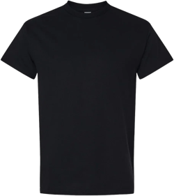Gildan Heavy Cotton Crewneck T-Shirt, Short Sleeve Classic Fit Tee for Men, Black, XL