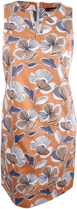 Nine West Women's Split-Neck Floral Dress (18, Canyon/DuneMulti)