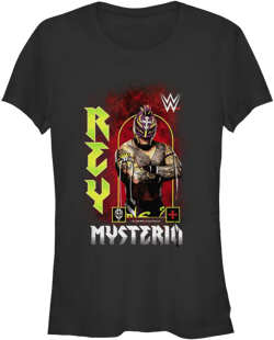 Junior's WWE Rey Mysterio Poster  Graphic Tee Black 2X Large