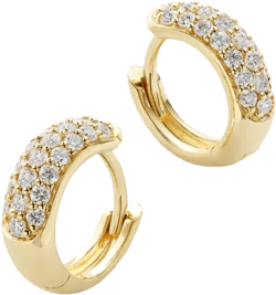 Bloomingdale's Fine Collection Diamond Mini Pavé Hoop Earring Collection in 14K Gold, .35 tcw  