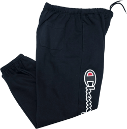 Champion Sweatpants for Men Big and Tall Cotton Fleece Jogger Sweatpants Black