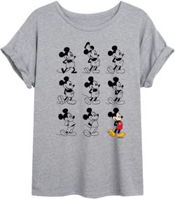 Disney Mickey & Friends - Mickey Mouse Evolution - Women's Oversized T-Shirt