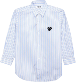 striped heart-logo shirt