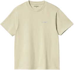 Carhartt WIP Womens Script Embroidery T Shirt Beryl Frosted Blue