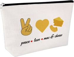 Macaroni And Cheese Gift Makeup Bag Cheese Lover Gift for Girl Cheese Gifts For Women Cosmetic Bag Mac And Cheese Themed Gift Birthday Christmas Gift For Foodie Chef Baker Pastry Food Lovers Gift Food Gifts Makeup Bag-3