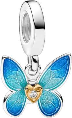Butterfly Dangle Charm for Women Bracelets and Necklaces in 925 Sterling Silver Compatible Pandora,Women's Mother's Day Birthday Bead Charms Gifts for Daughter
