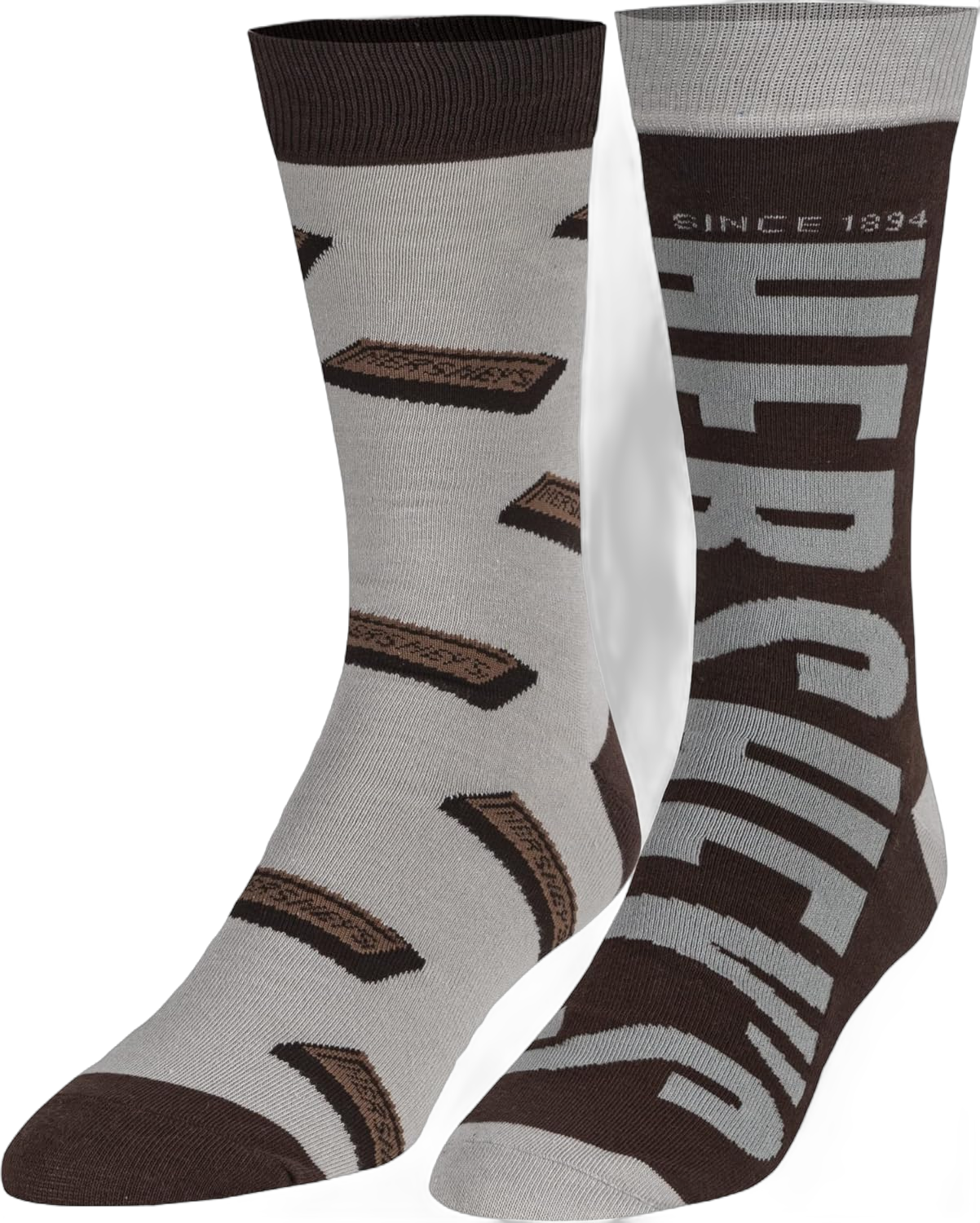 Odd Sox, Hershey Candy, Fun Graphic Print Crew Socks for Men & Women, Large Large Hersheys Bars